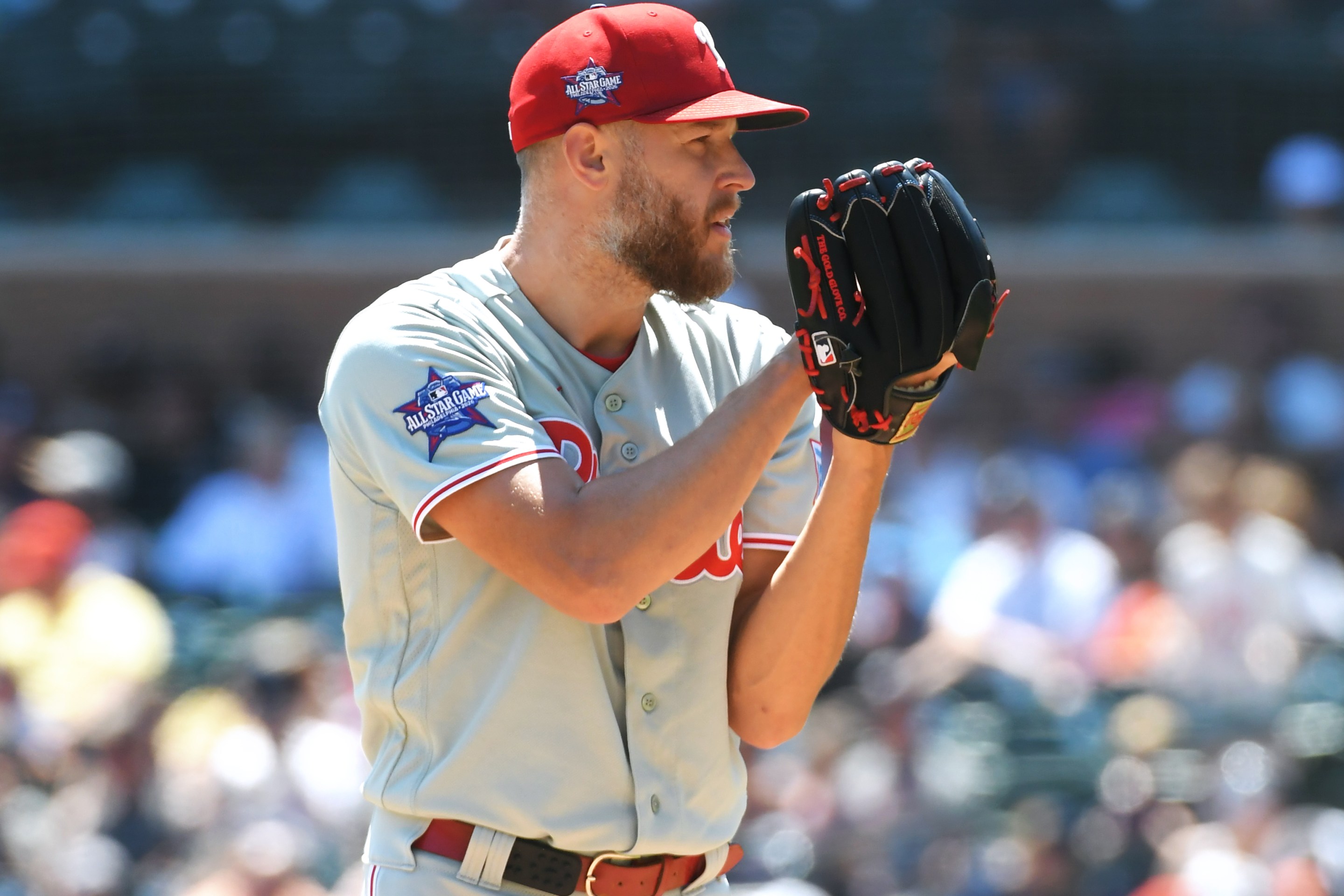 Zack Wheeler #45 of the Philadelphia Phillies pitches