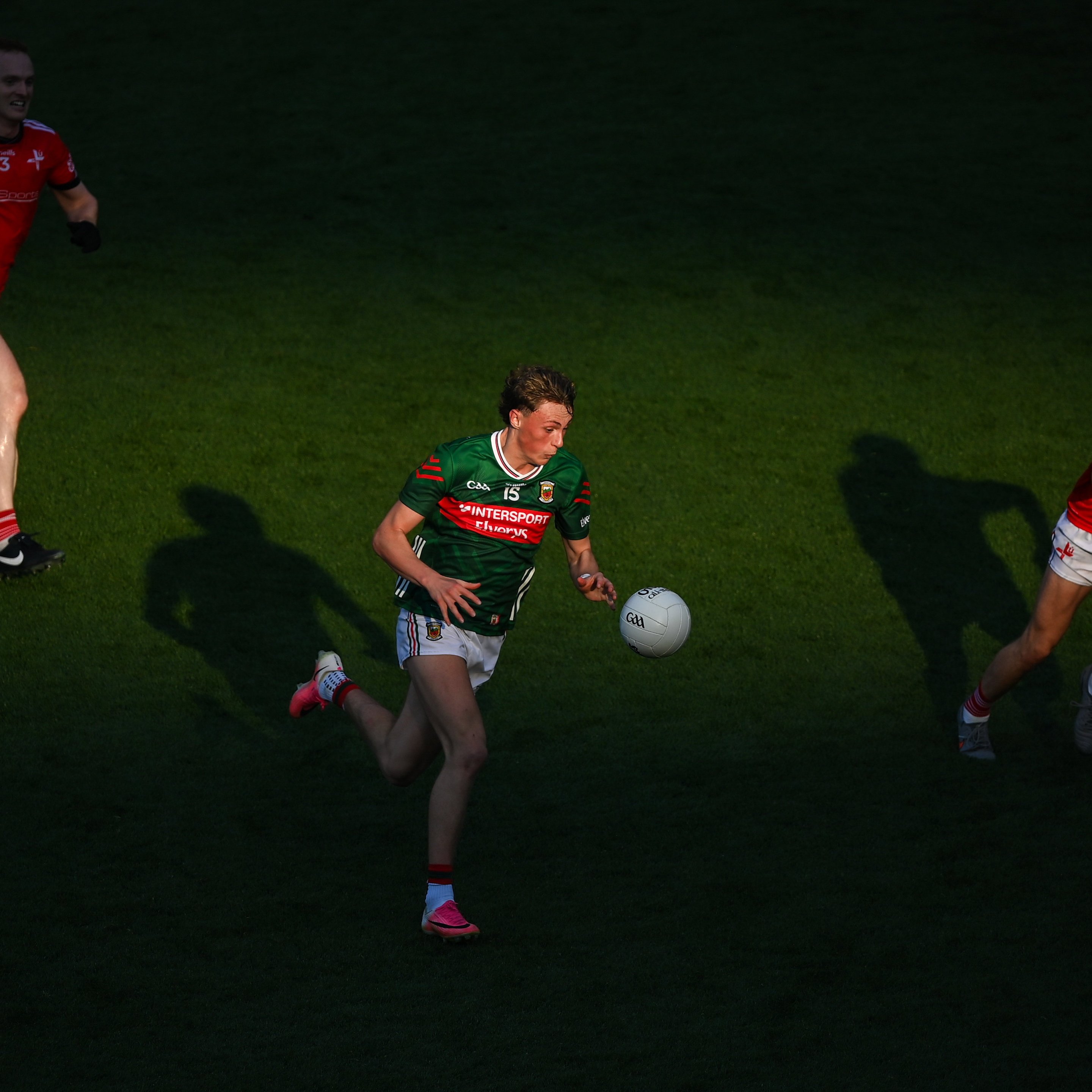 Dublin , Ireland - 11 July 2026; Kobe McDonald of Mayo during the GAA Football All-Ireland Senior Championship semi-final match between Mayo and Louth at Croke Park in Dublin. (Photo By Stephen McCarthy/Sportsfile via Getty Images)