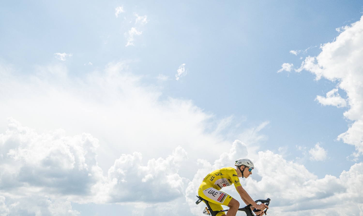 Slovenian Tadej Pogacar of UAE Team Emirates XRG pictured in action during the stage 14 of the 2026 Tour de France cycling race, a stage of 155km from Mulhouse to Le Markstein Fellering, on Saturday 18 July 2026. The 113th edition of the Tour de France starts on Saturday 4 July in Barcelona, Spain, and will finish in Paris, France on the 26th of July. BELGA PHOTO JASPER JACOBS (Photo by JASPER JACOBS / BELGA MAG / Belga via AFP)