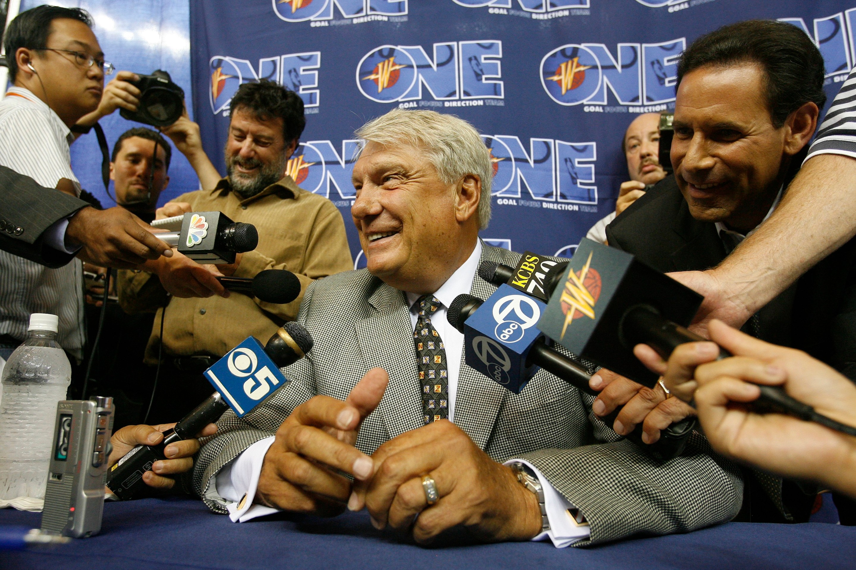Coach Nelson meets the press. The Golden State Warriors have named Don Nelson as the team's new head coach, it was announced today by Executive Vice President of Basketball Operation's Chris Mullin. Event in, Oakland, Ca, on 8/30/06.