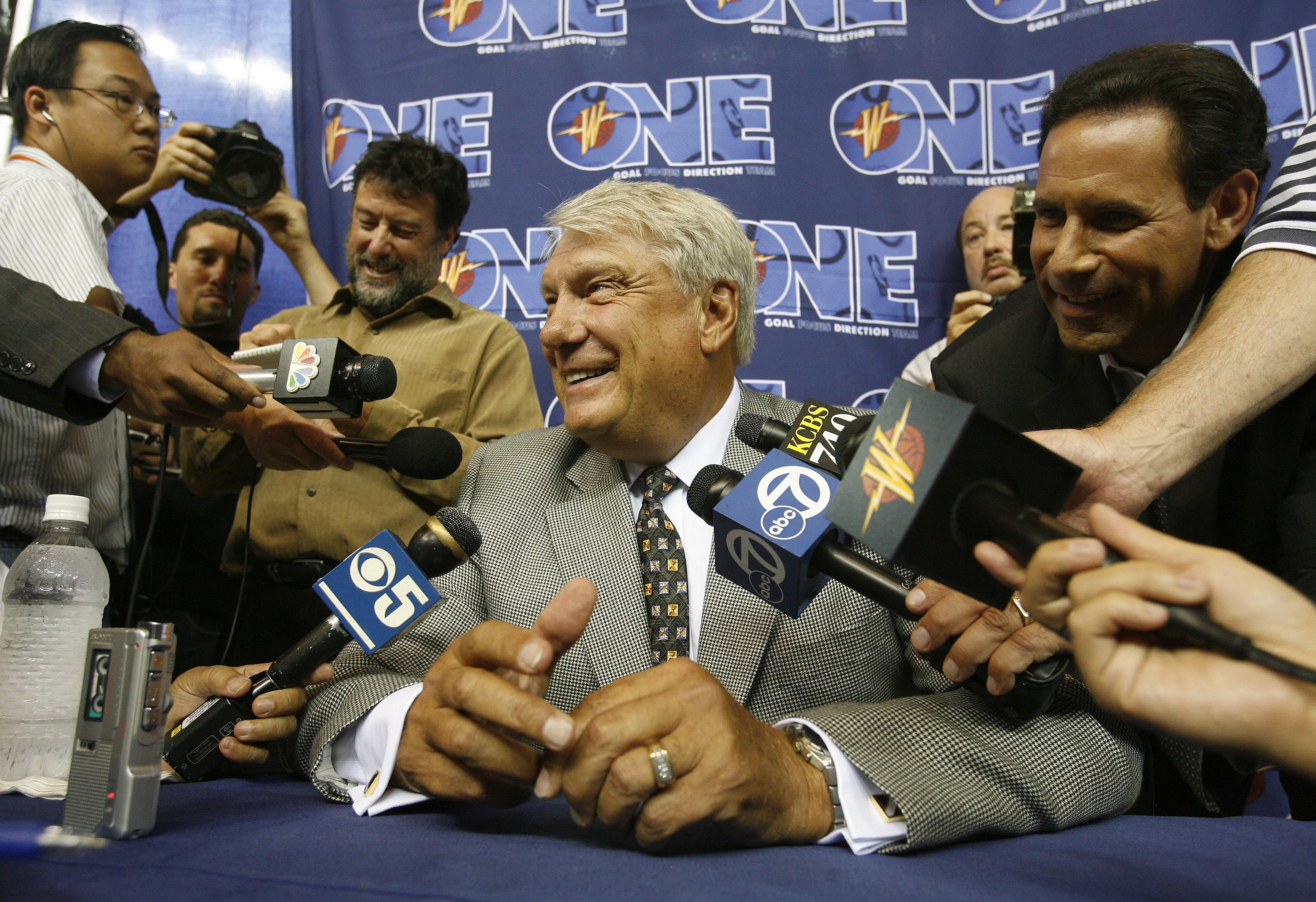 Coach Nelson meets the press. The Golden State Warriors have named Don Nelson as the team's new head coach, it was announced today by Executive Vice President of Basketball Operation's Chris Mullin. Event in, Oakland, Ca, on 8/30/06.