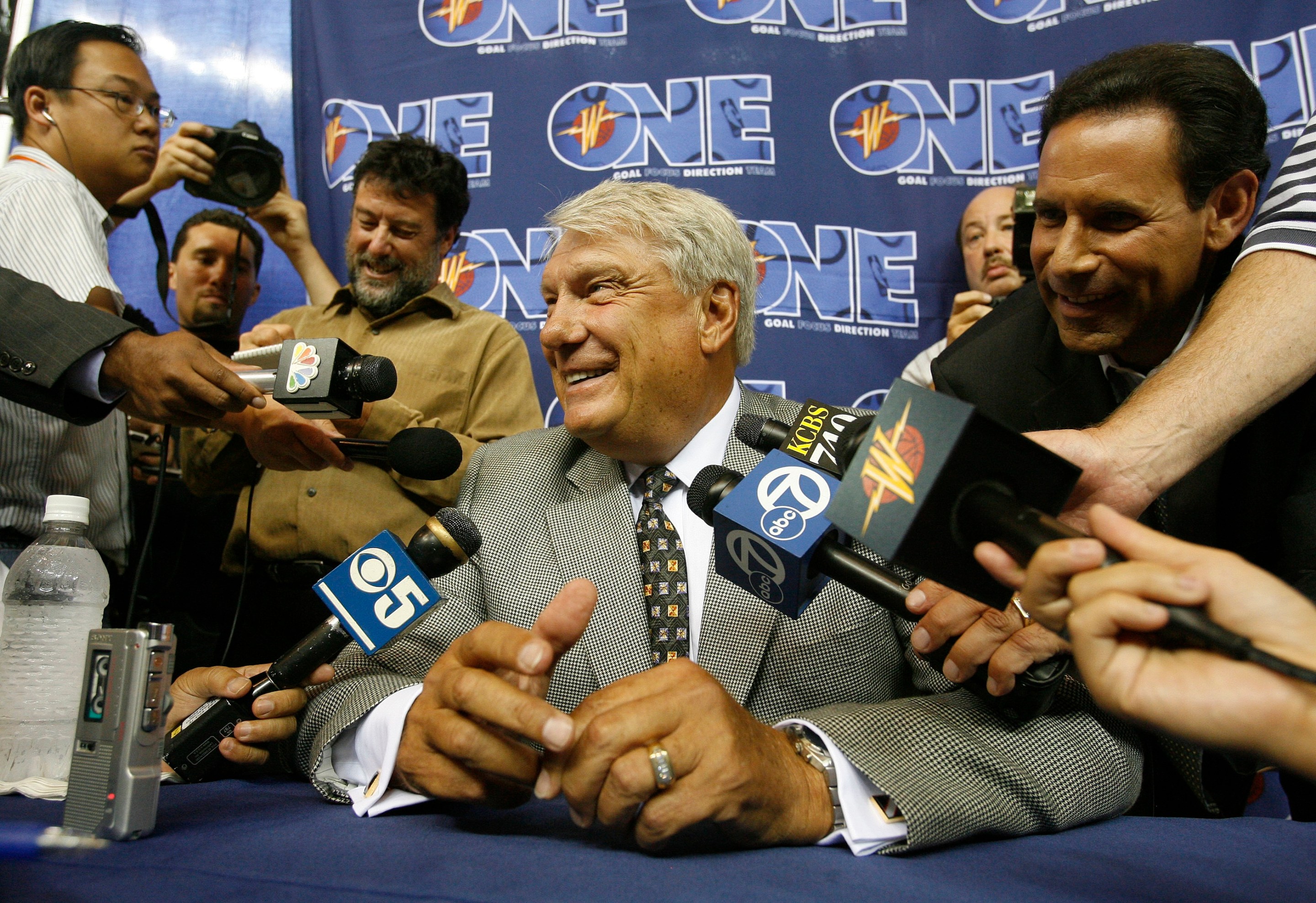 Coach Nelson meets the press. The Golden State Warriors have named Don Nelson as the team's new head coach, it was announced today by Executive Vice President of Basketball Operation's Chris Mullin. Event in, Oakland, Ca, on 8/30/06.