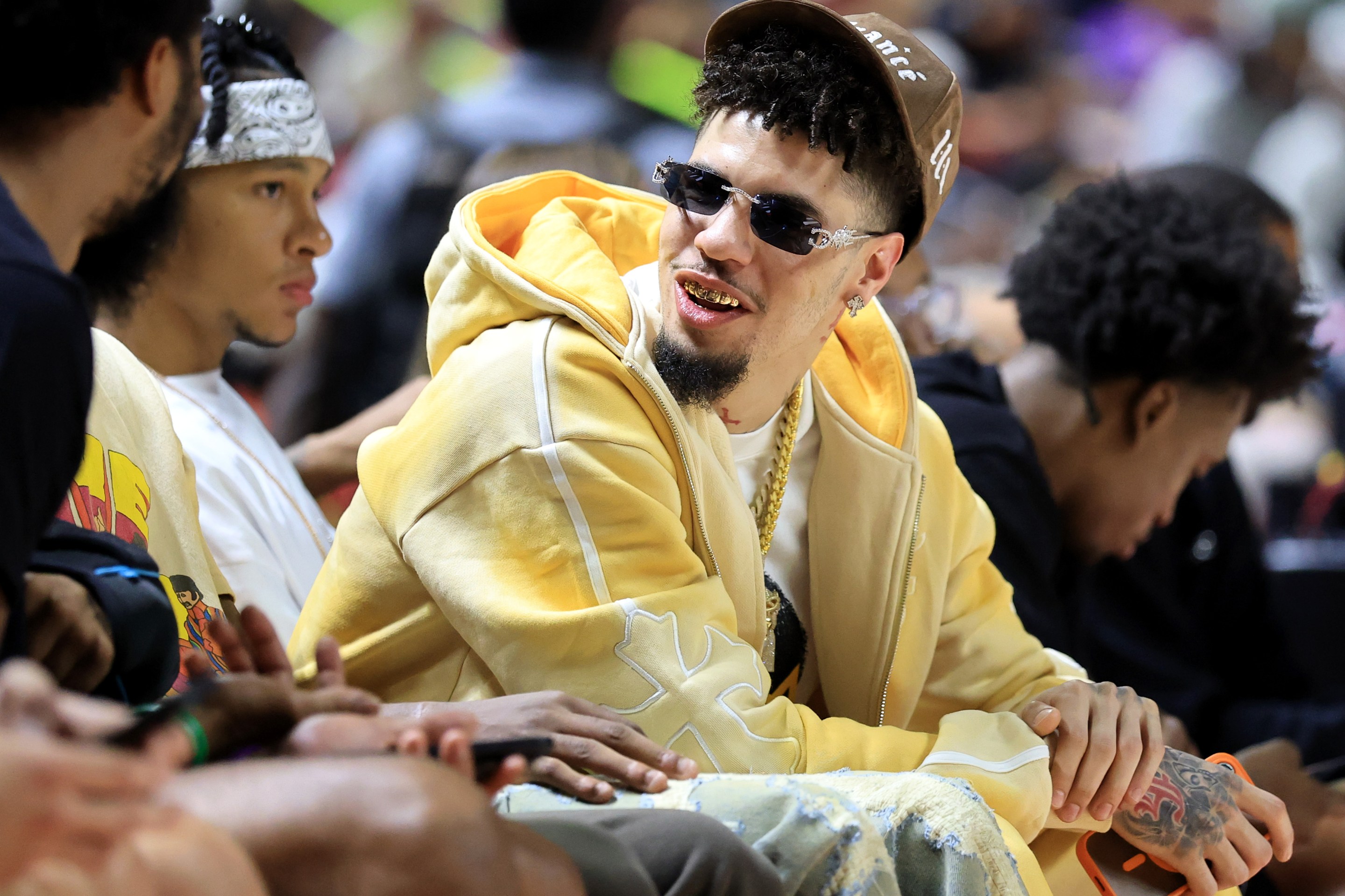 LaMelo Ball of the Charlotte Hornets attends a 2025 NBA Summer League game