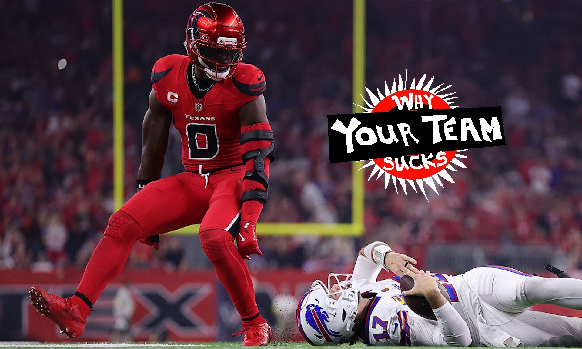 Josh Allen after getting sacked