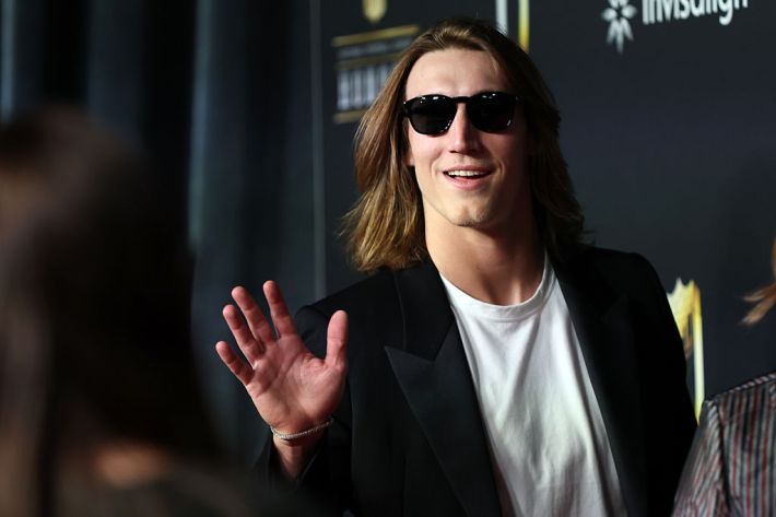 Jacksonville Jaguars' Trevor Lawrence during NFL Honors' red carpet at Palace of Fine Arts in San Francisco on Thursday