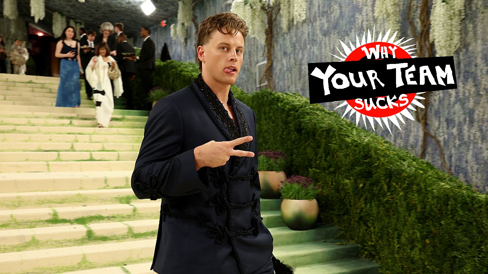 Joe Burrow poses at the Met Gala