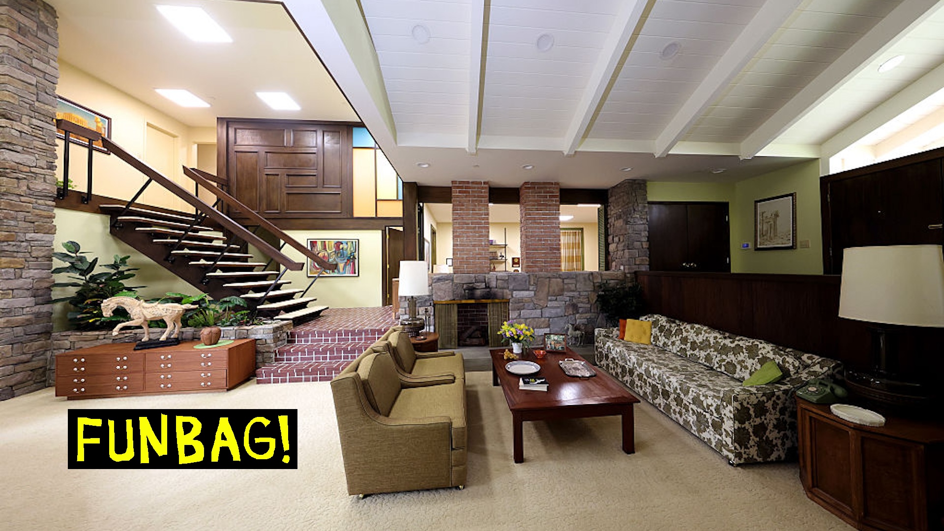 The interior of the Brady Bunch house