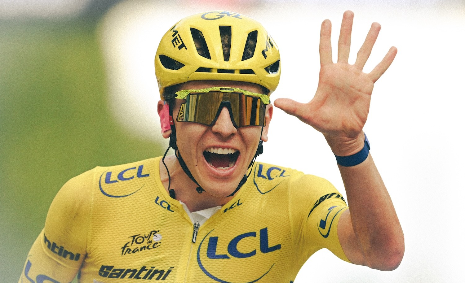 PARIS, FRANCE - JULY 26: (EDITOR'S NOTE: Tonal effects have been applied to this image) Tadej Pogacar of Slovenia and UAE Team Emirates - XRG - Yellow Leader Jersey celebrates at finish line as final overall winner during the 113th Tour de France 2026, Stage 21 a 89km stage from Paris to Paris / #UCIWT / on July 26, 2026 in Paris, France. (Photo by Dario Belingheri/Getty Images)