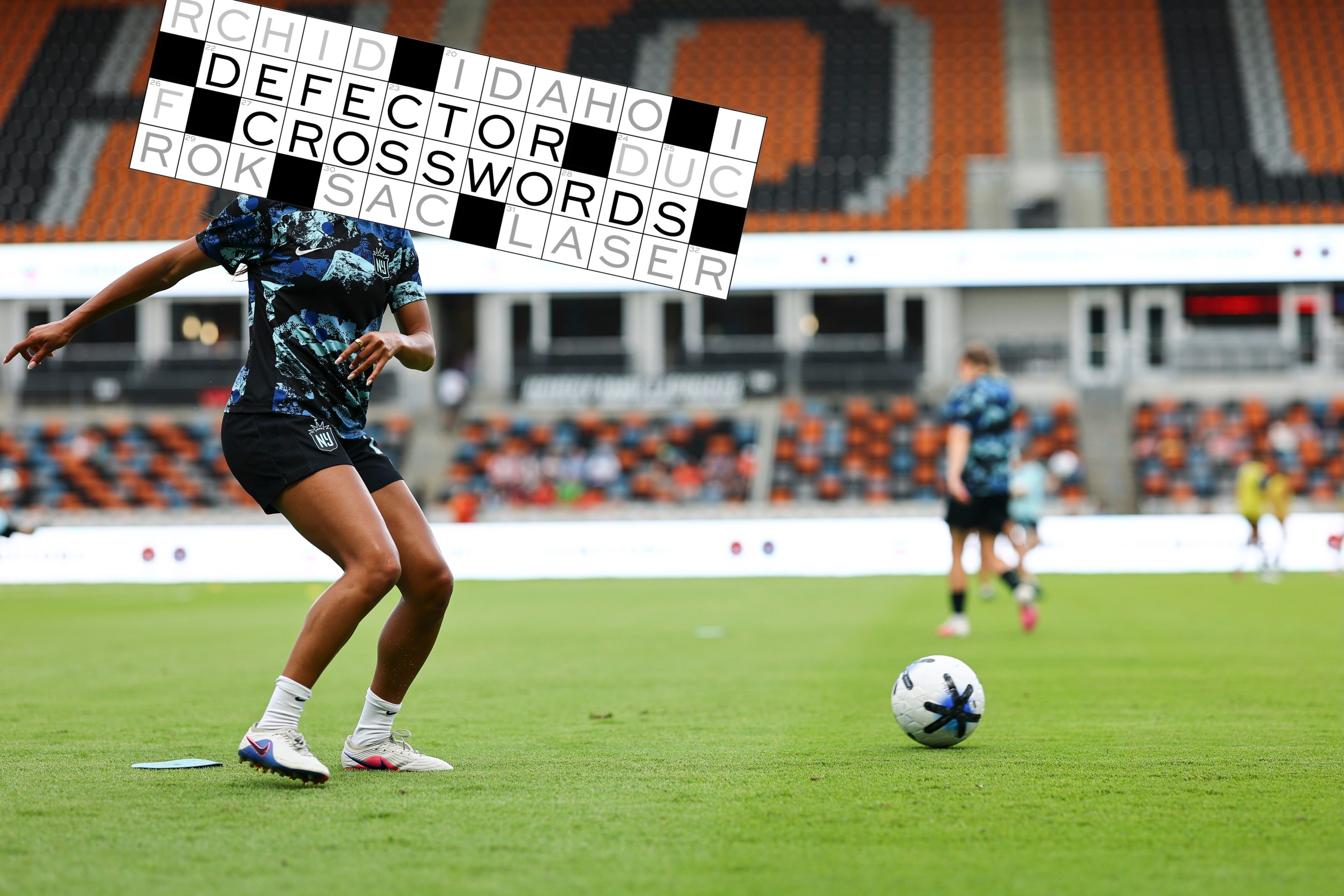 Midge Purce #23 of NJ/NY Gotham FC warms up before the match against the Houston Dash at Shell Energy Stadium on August 01, 2026 in Houston, Texas.
