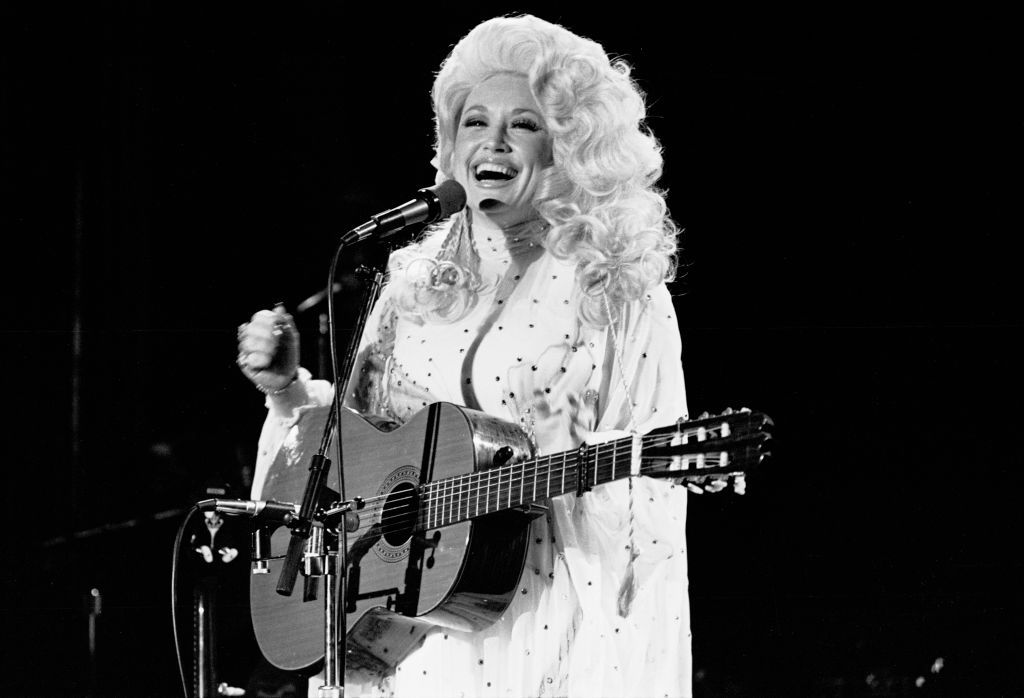 Dolly Parton performing live on stage in New York in August 1978