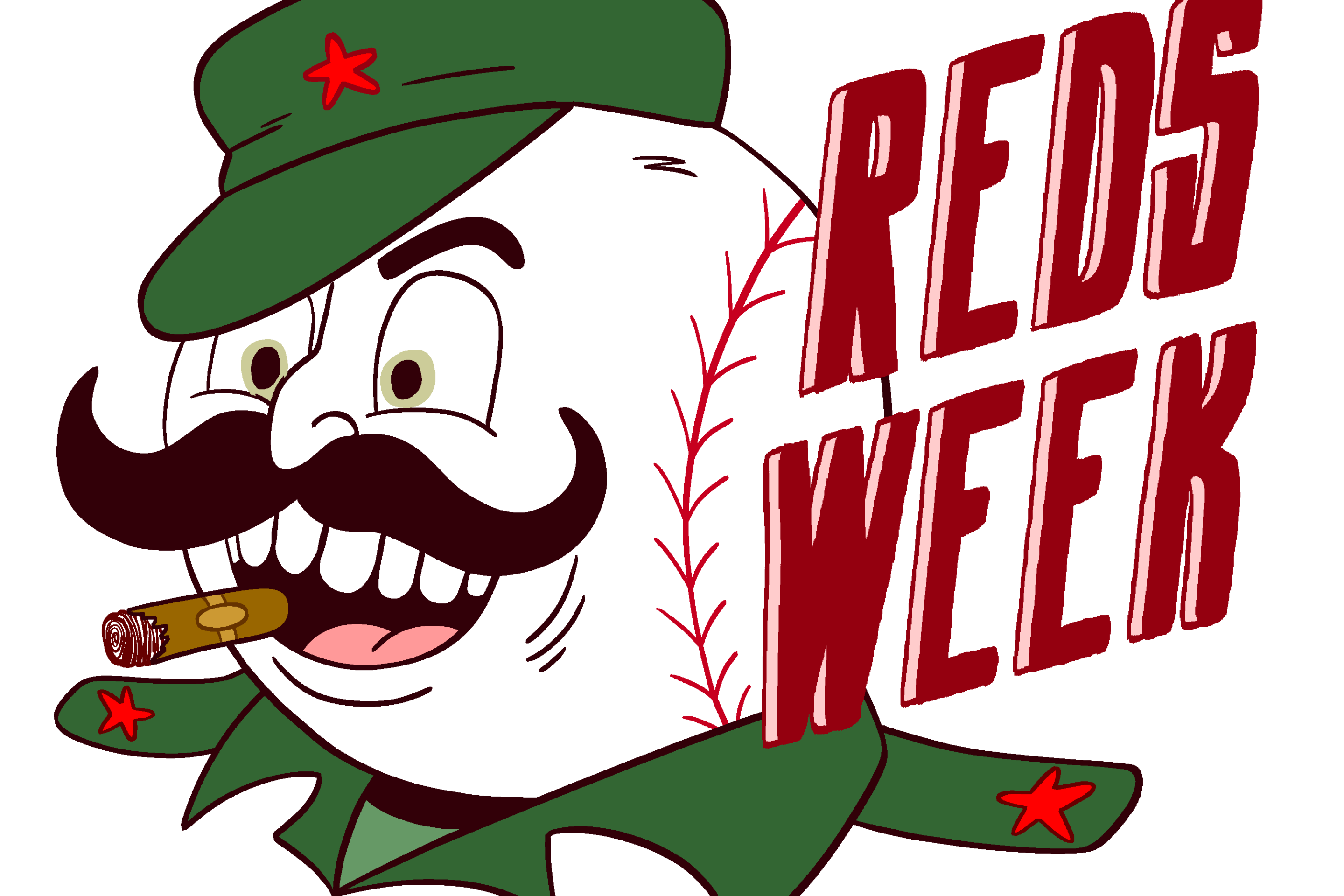 Mr. Redlegs dressed as a communist general