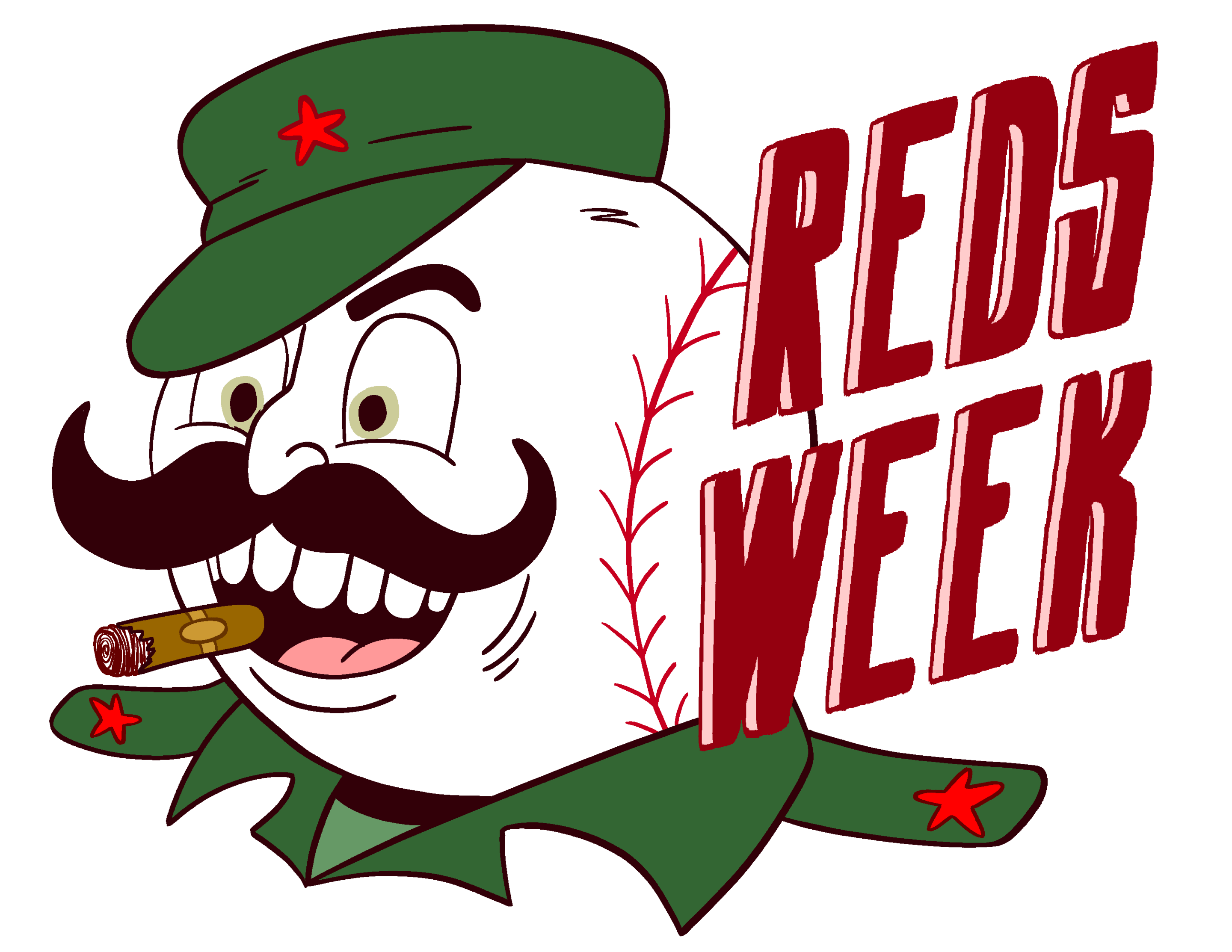 Mr. Redlegs dressed as a communist general