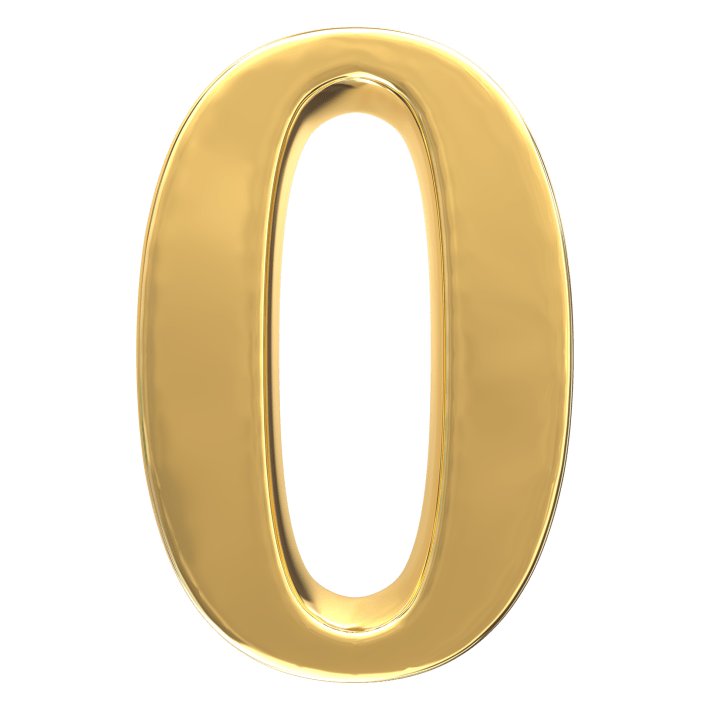 A big golden 0