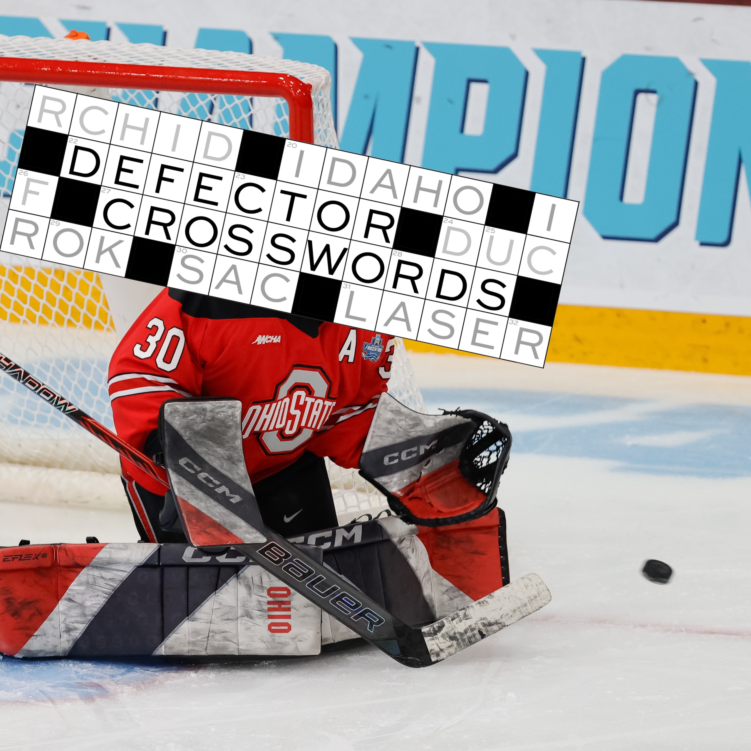 Ohio State Buckeyes goaltender Amanda Thiele (30) makes a save during the first period of the Women's Frozen Four Championship game between the Ohio State Buckeyes and the Wisconsin Badgers on March 23rd, 2025, at Ridder Arena in Minneapolis, MN.
