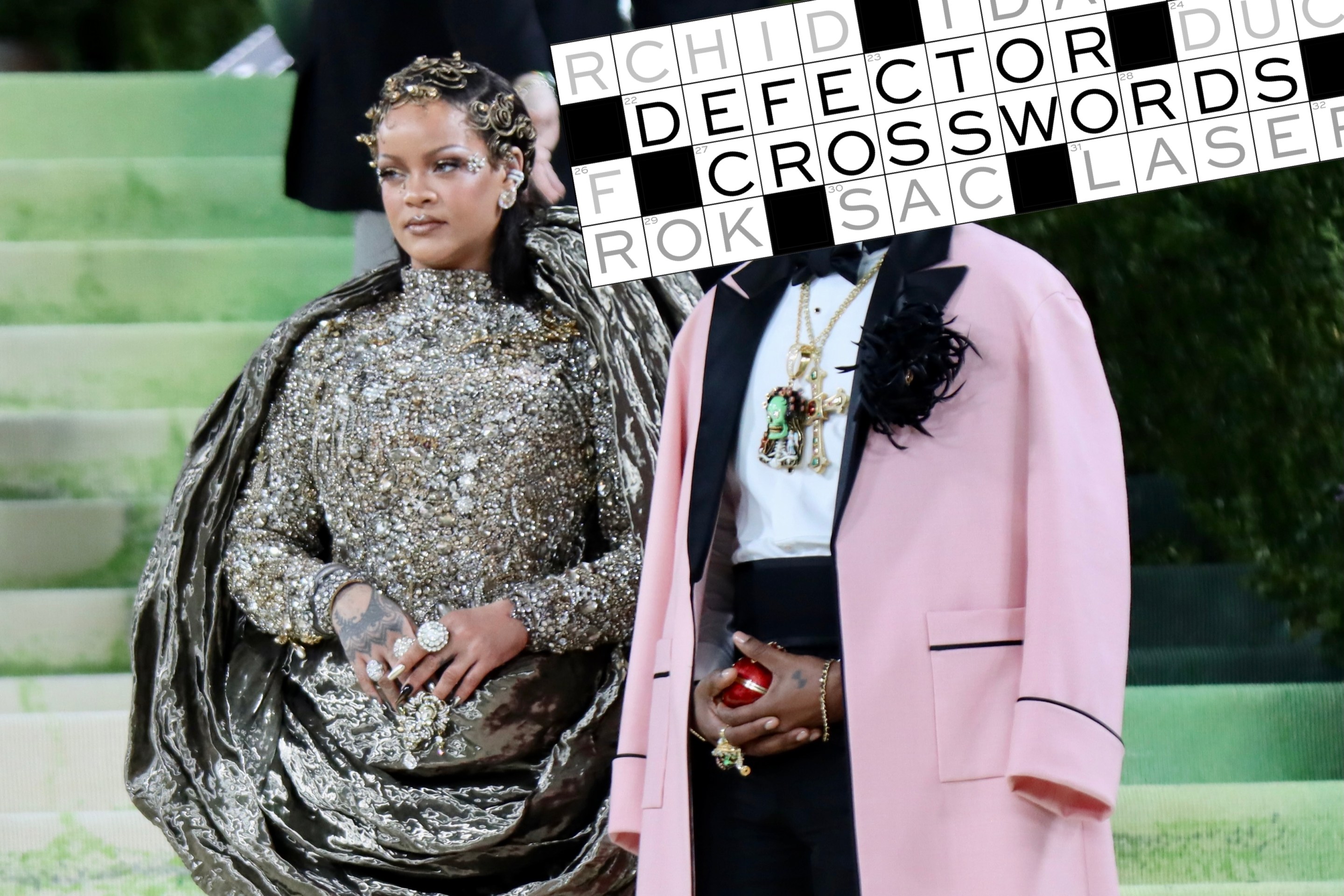 Rihanna and A$AP Rocky are seen arriving at the Metropolitan Museum of Art on May 4, 2026 in New York City.