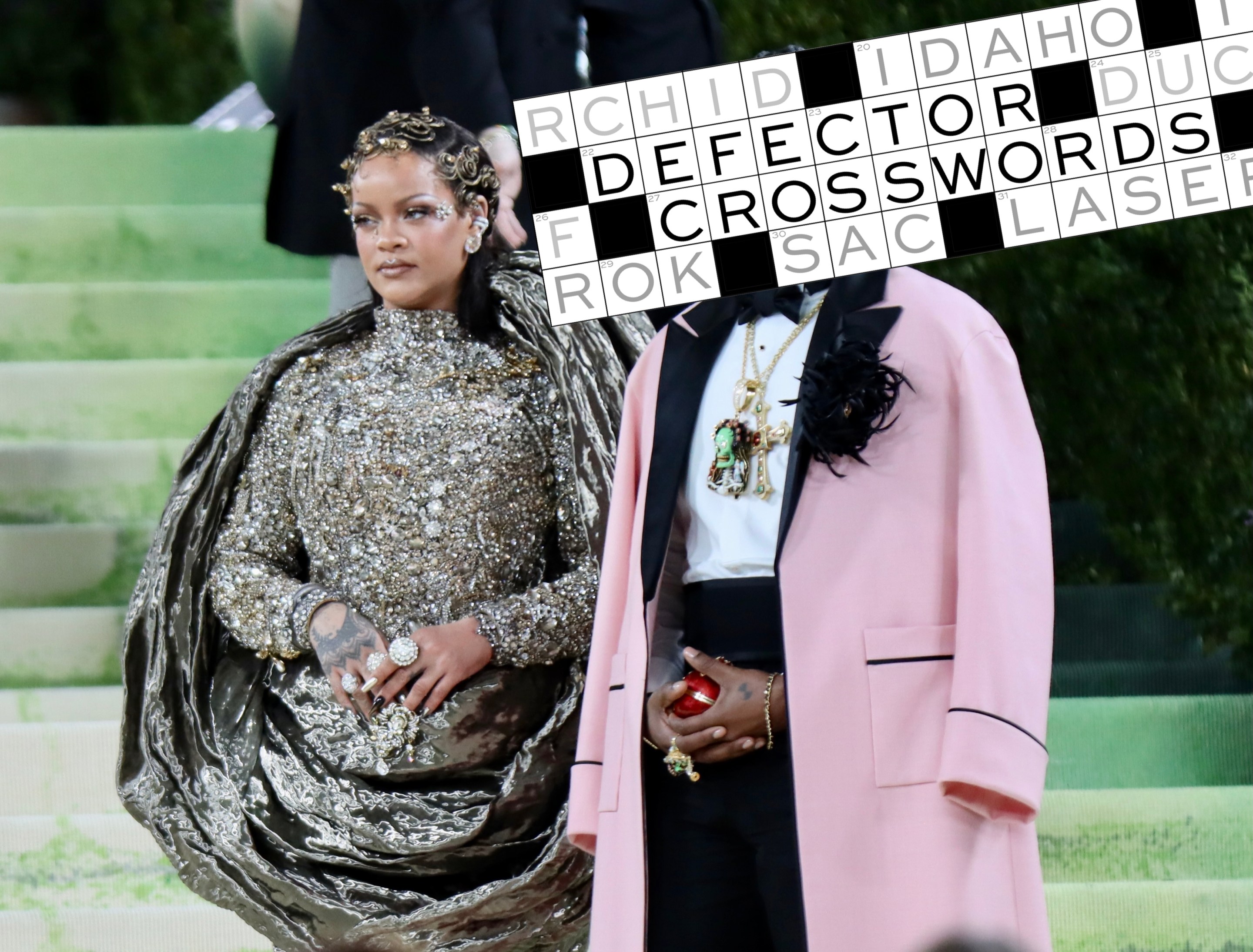 Rihanna and A$AP Rocky are seen arriving at the Metropolitan Museum of Art on May 4, 2026 in New York City.