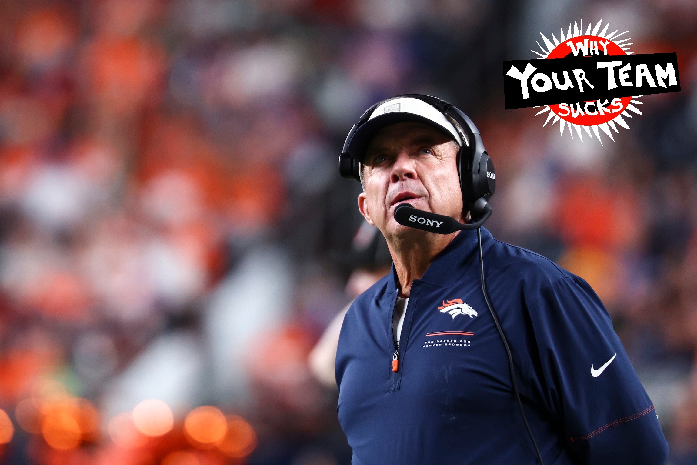 DENVER, COLORADO - AUGUST 21: Sean Payton of the Denver Broncos looks on during a preseason game against the Green Bay Packers at Empower Field At Mile High on August 21, 2026 in Denver, Colorado. (Photo by Tyler Schank/Clarkson Creative/Getty Images)