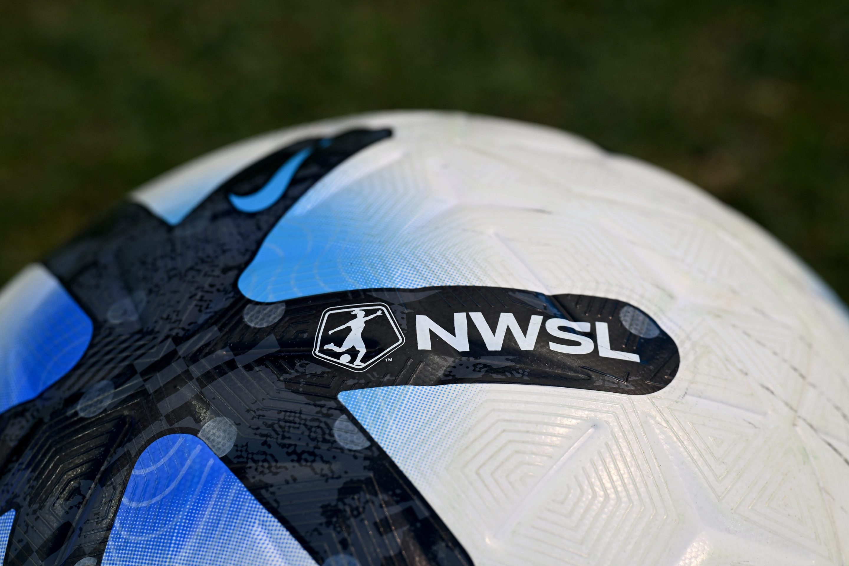 A detailed view of a Nike NWSL ball prior to the NWSL match between Angel City FC and Gotham FC at BMO Stadium on August 23, 2026 in Los Angeles, California.