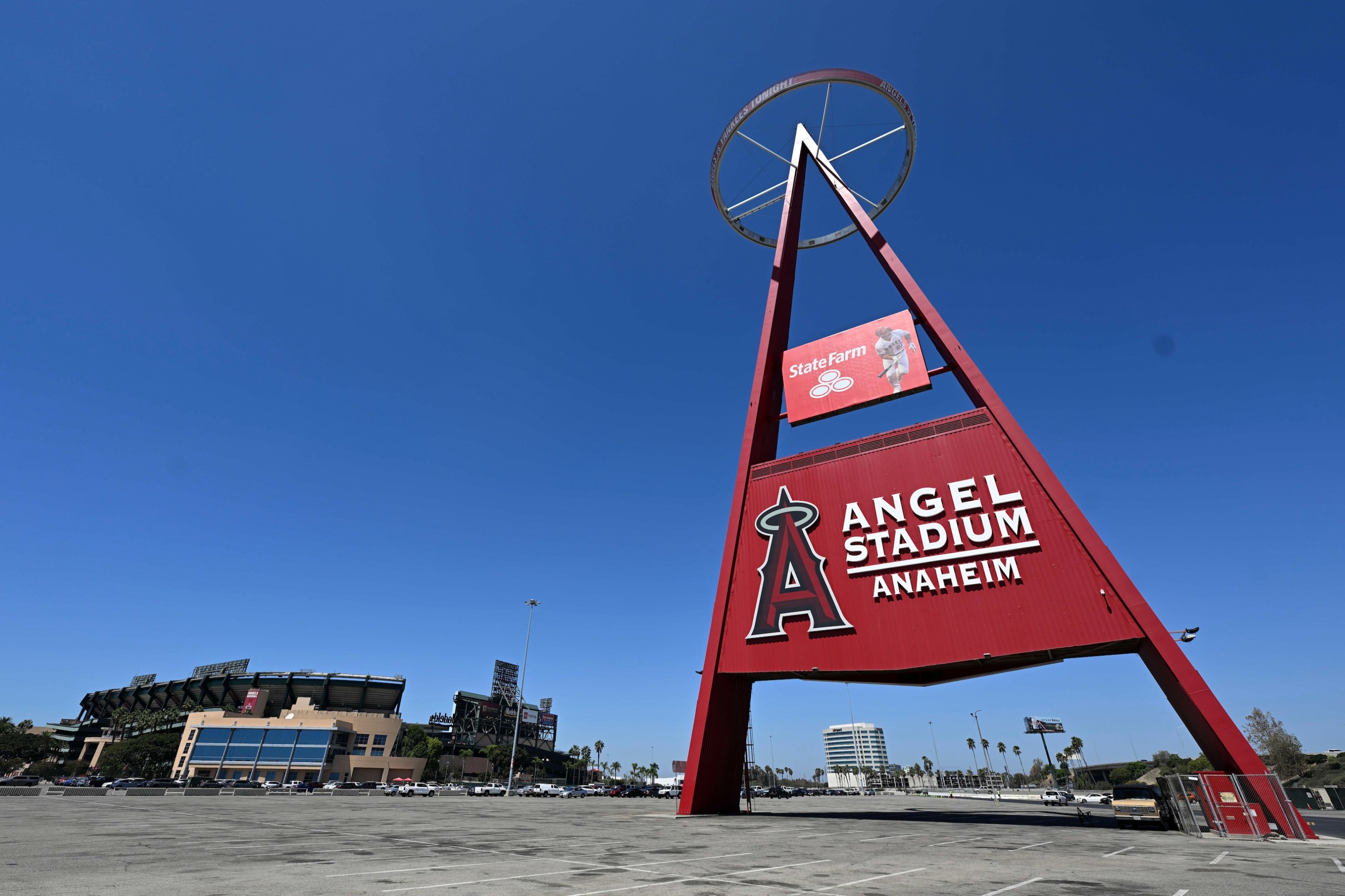 Angel Stadium of Anaheim on Tuesday, September 1, 2026. Arte Moreno sold a controlling interest in the Angel franchise to Rams owner Stan Kroenke.
