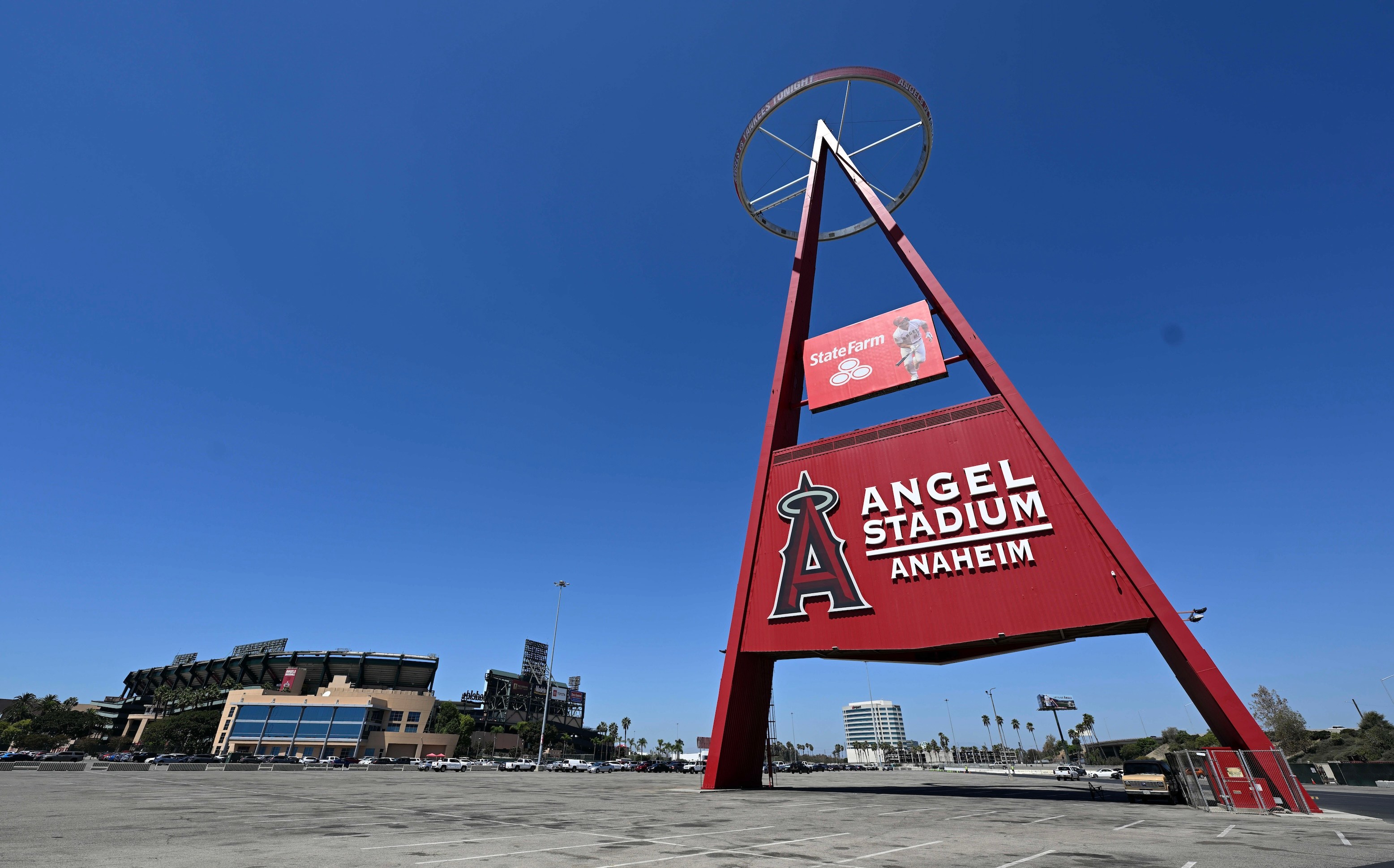 Angel Stadium of Anaheim on Tuesday, September 1, 2026. Arte Moreno sold a controlling interest in the Angel franchise to Rams owner Stan Kroenke.