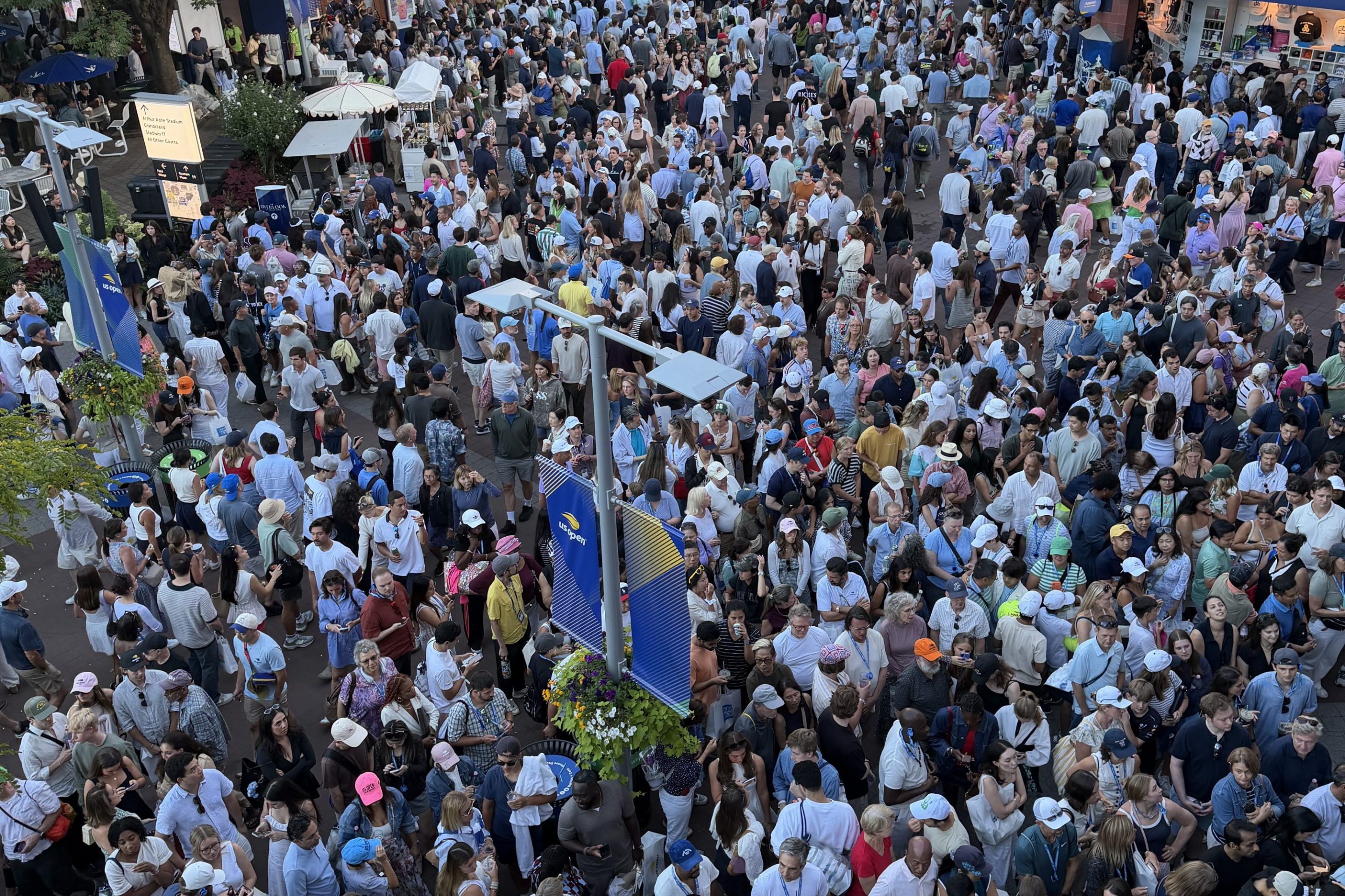 A huge group of fans mill around at the 2026 U.S. Open