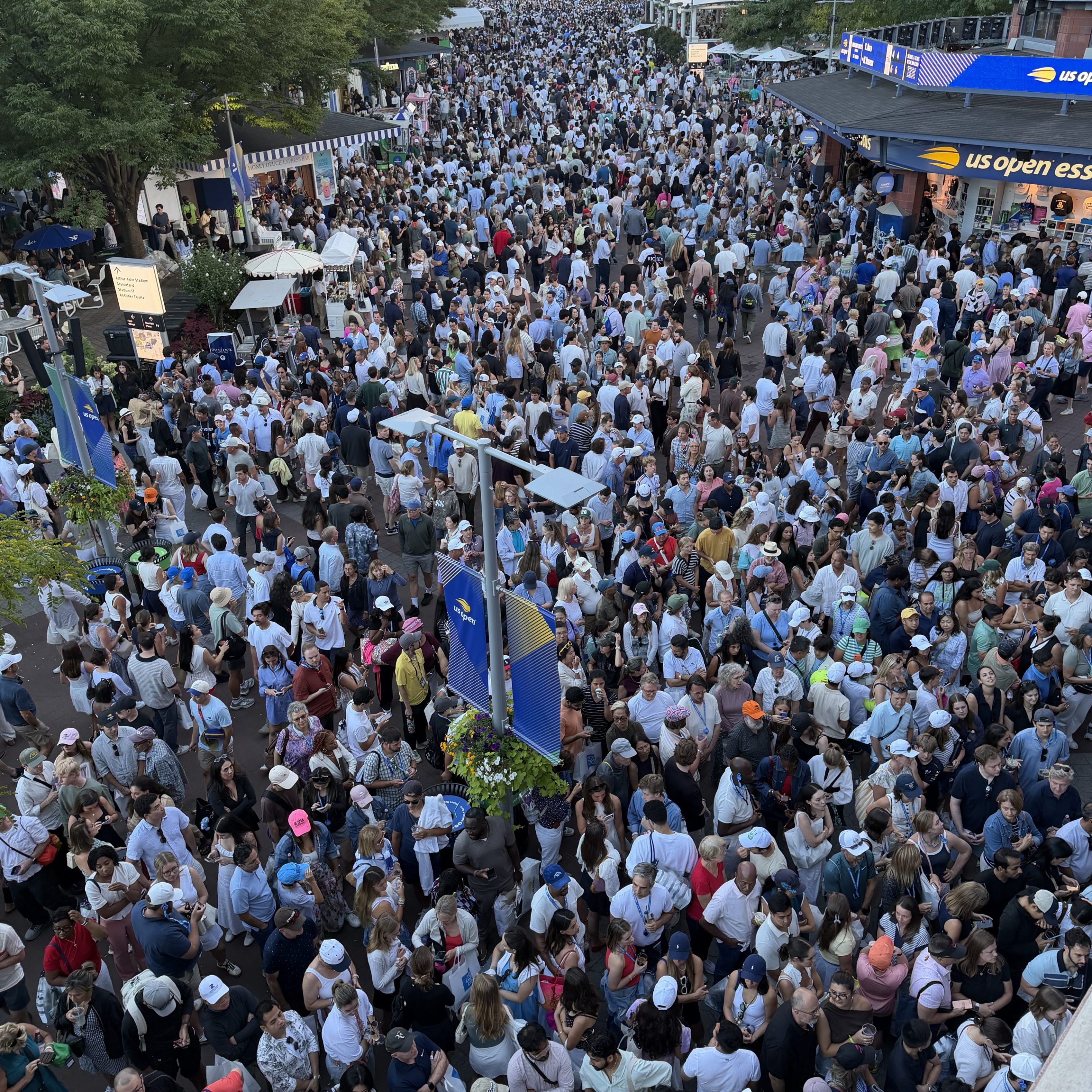 A huge group of fans mill around at the 2026 U.S. Open