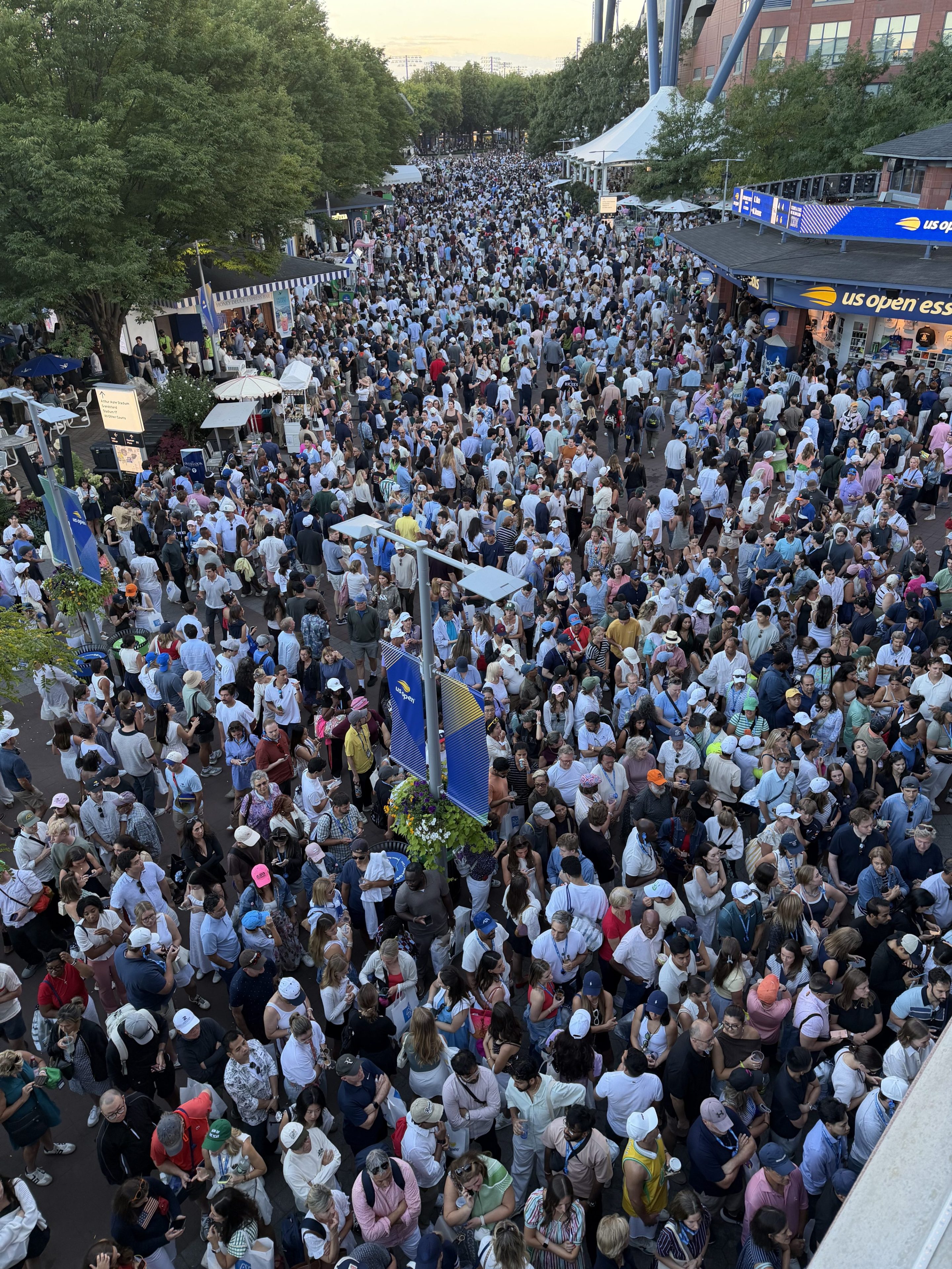 A huge group of fans mill around at the 2026 U.S. Open