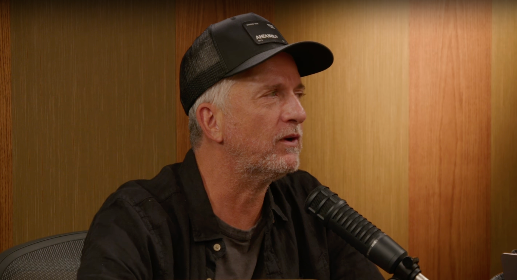 Bill Simmons wearing and Anduril hat