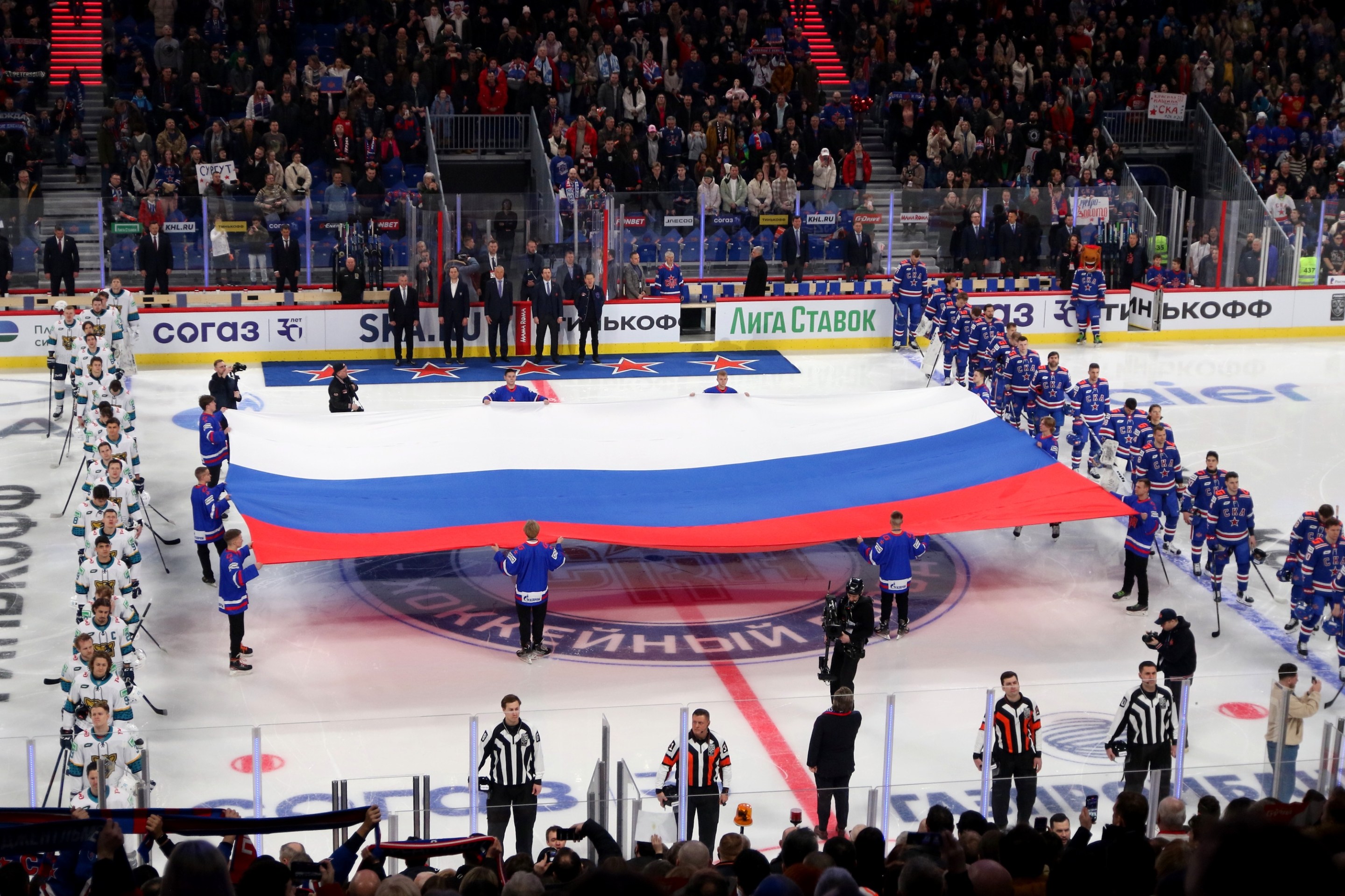 (Final score; SKA Saint Petersburg 8:1 Sochi). (Photo by Maksim Konstantinov/SOPA Images/LightRocket via Getty Images)