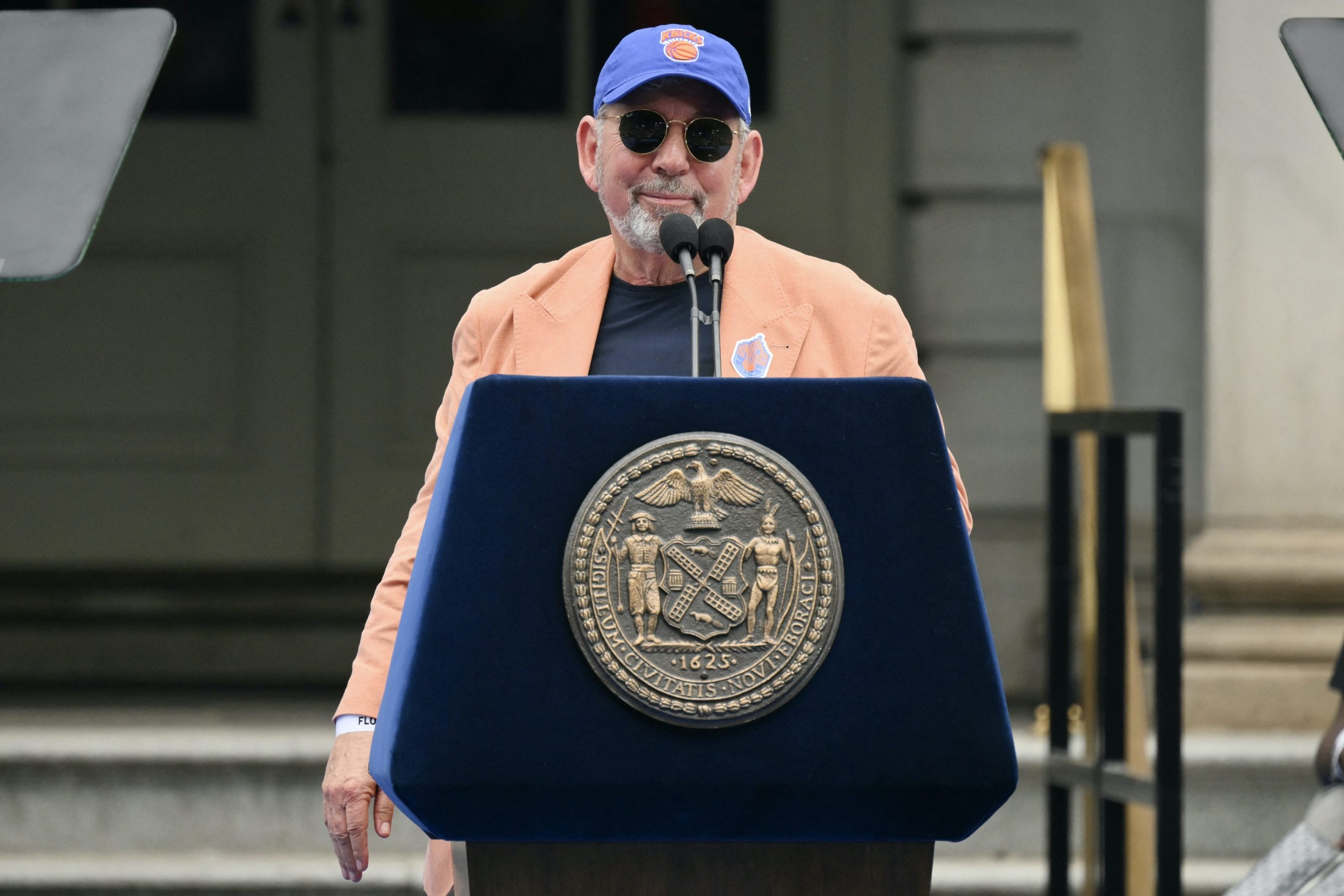 James Dolan at the Knicks' championship ceremony