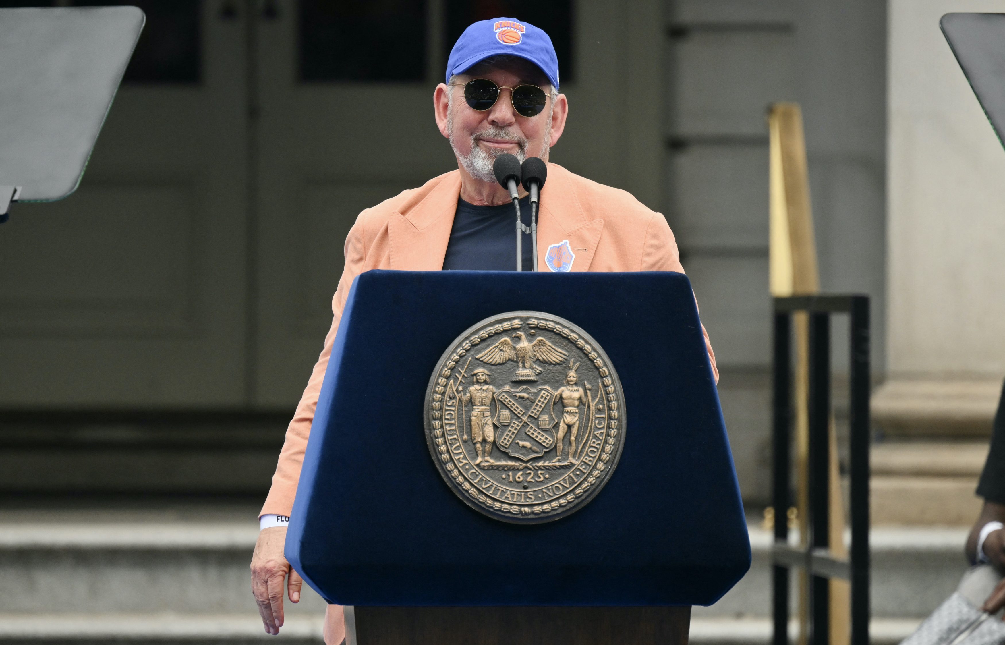 James Dolan at the Knicks' championship ceremony