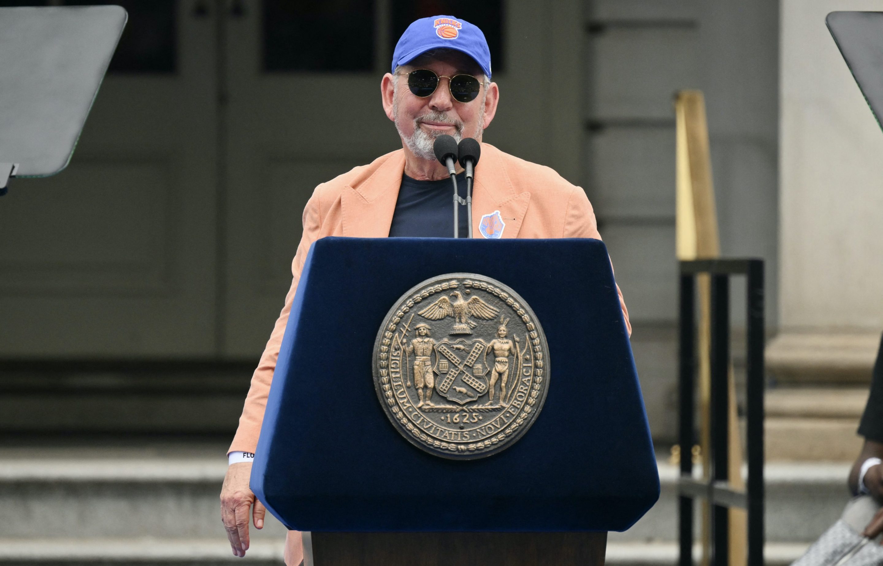 James Dolan at the Knicks' championship ceremony