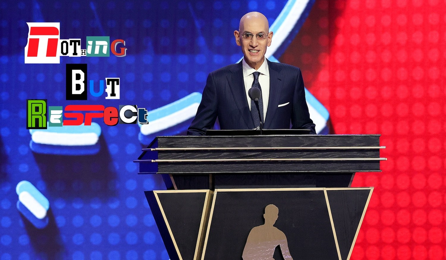 NEW YORK, NEW YORK - JUNE 23: NBA commissioner Adam Silver speaks during Round One of the 2026 NBA Draft at Barclays Center on June 23, 2026 in New York City. (Photo by Arturo Holmes/Getty Images)