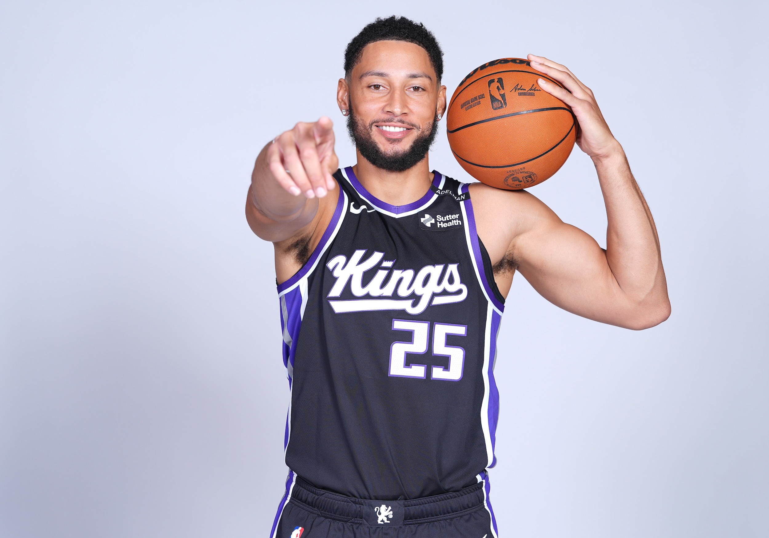 Ben Simmons #25 of the Sacramento Kings poses for a picture during the Kings Media Day at Sacramento Kings Practice Facility on September 28, 2026 in Sacramento, California.