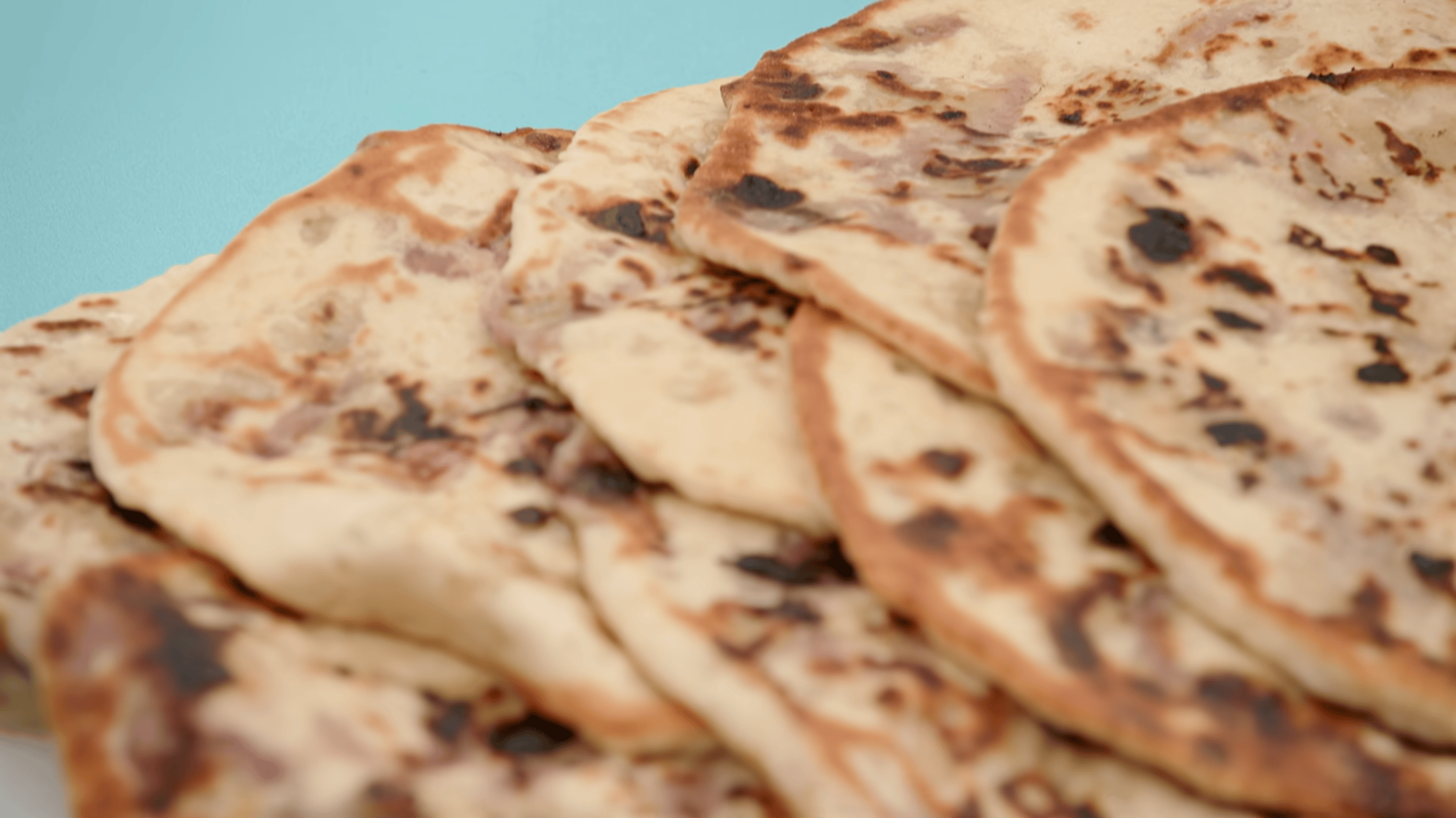 Paul's flatbreads, shown at the start of the technical challenge.