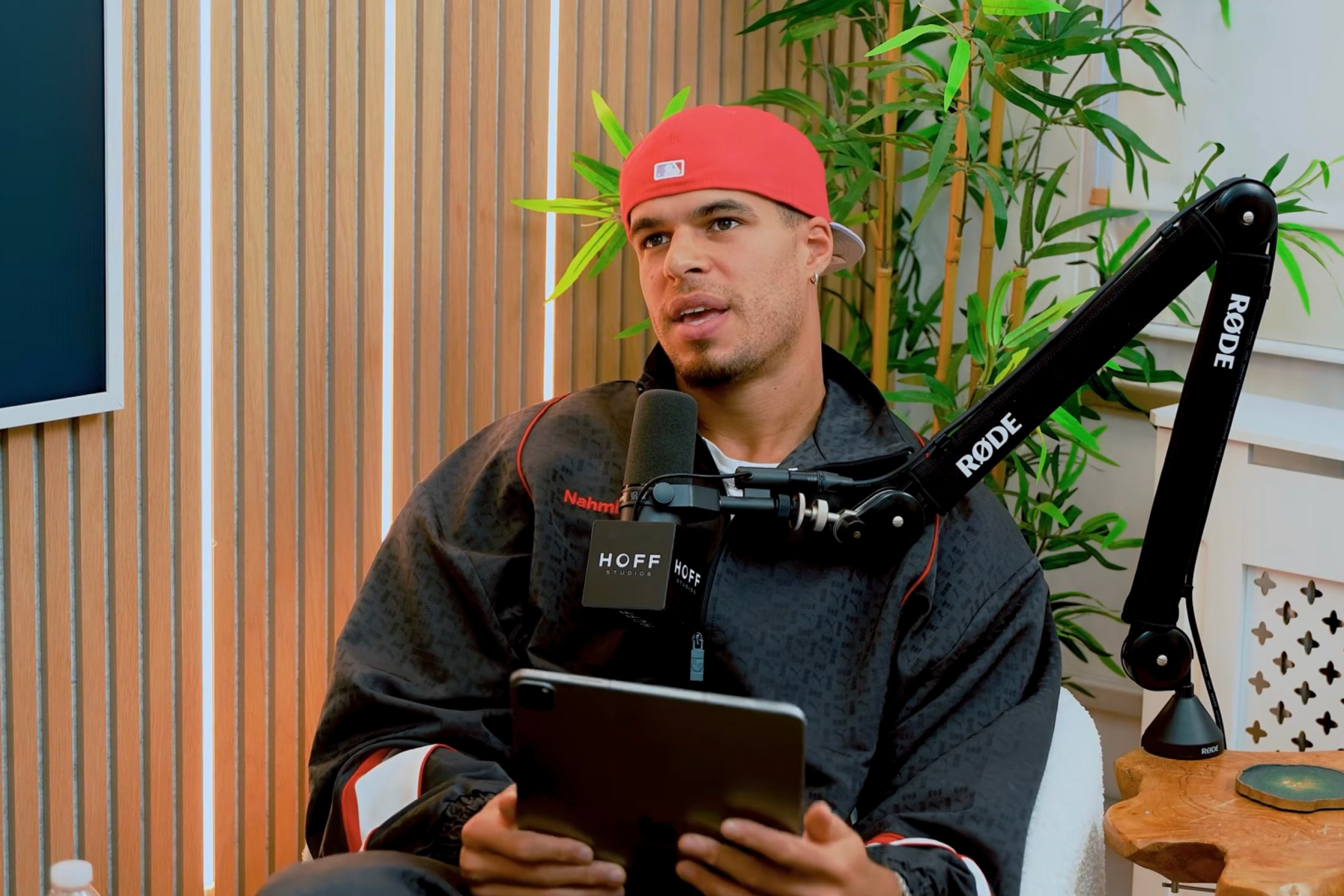 Michael Porter Jr. in a podcast studio