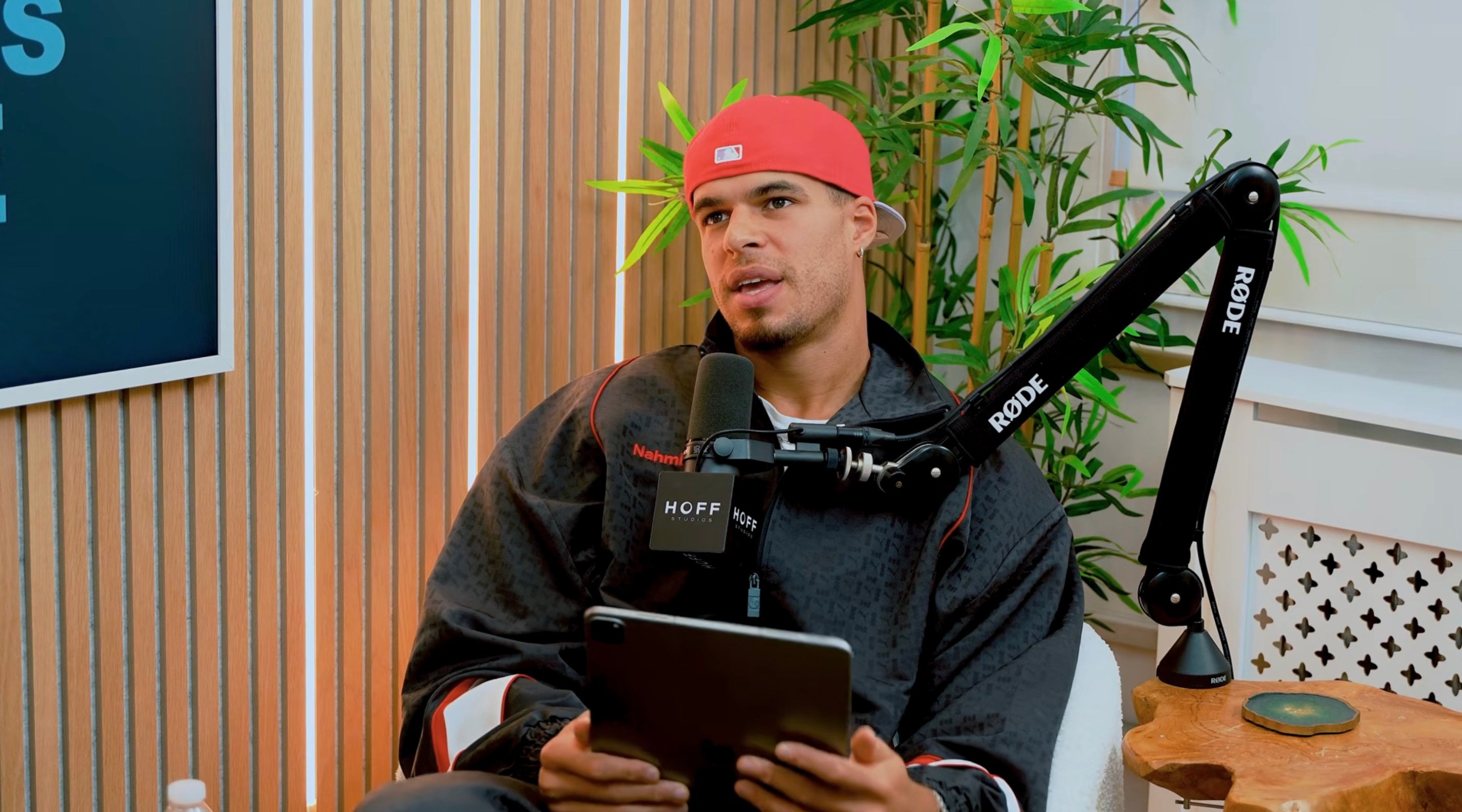 Michael Porter Jr. in a podcast studio